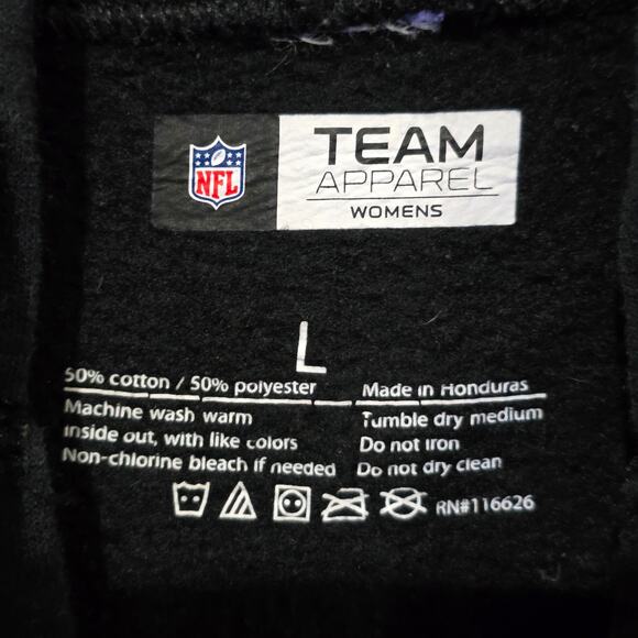 Kansas City Chiefs Black Zip Up Hoodie Large - Picture 5 of 5